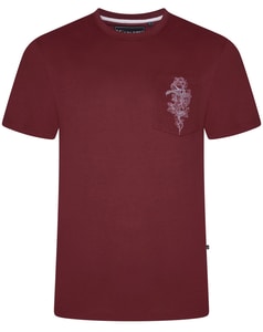 KAM Snake Print T-Shirt Wine